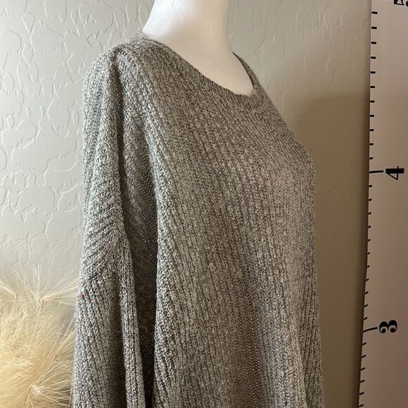 EVERYBODY Talks gray crewneck long sleeved sweater oversized boxy runs big SZ S - Picture 7 of 12
